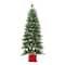 5ft. Pre-Lit Snowberry Pine Artificial Christmas Half Tree, Clear Lights